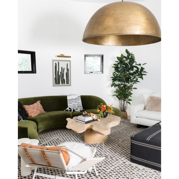 Dash and Albert Rugs Hugo Polka Dots HandKnotted Black/Pale Gray Area